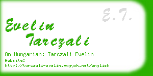 evelin tarczali business card